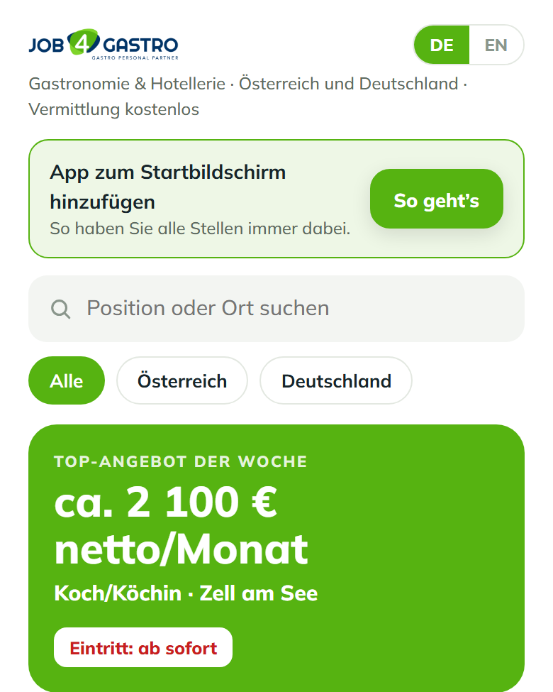 Job4Gastro App
